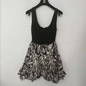 Alice + Olivia Black and White Mini Dress